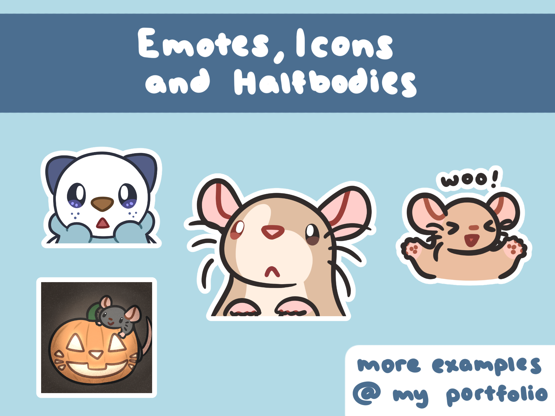 Emotes, Icons, and Halfbodies